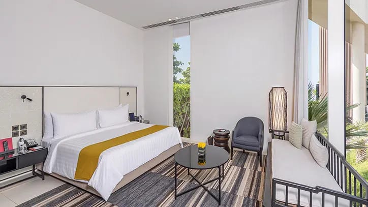 The Oberoai Beach Resort Al Zorah - Premium One Bedroom Beachfront Villa with Private Pool Bedroom